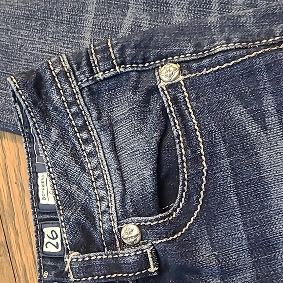 WILD AND FREE Miss Me Jeans Boyfriend Capri Size 26 ♠♠♠ - Picture 8 of 12